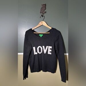 dip Black and White 'LOVE' Sweater
